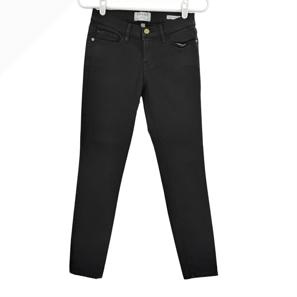 Frame Denim Women's Le Skinny de Jeanne Stretch Black Jeans Size 25 Made in USA